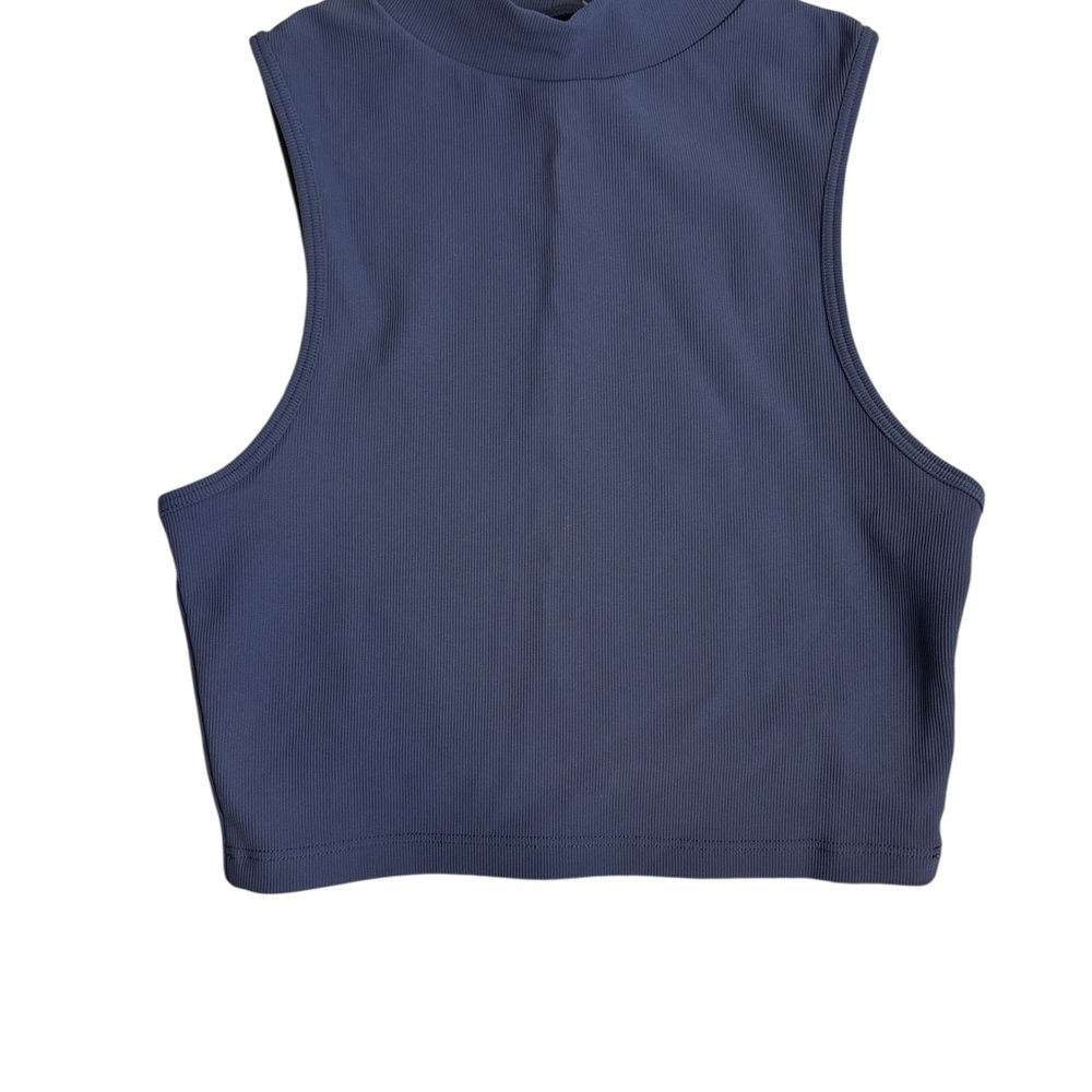 PARAGON Blue Sleeveless Crop Tank Top